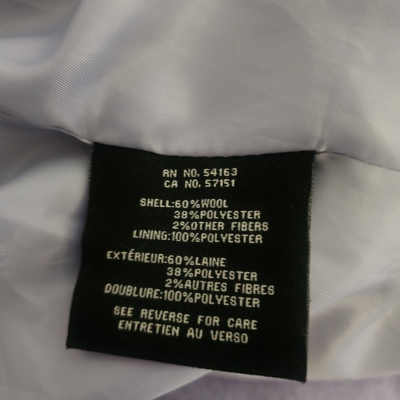 Cole Haan Signature Wool Wrap Coat Slick Lilac Purple Pea Winter City Classic 4P - Picture 6 of 10